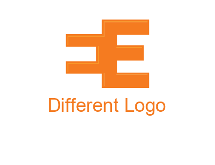 negative spacing letter E from letter E