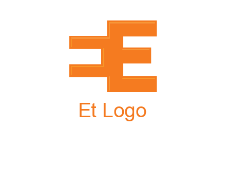 negative spacing letter E from letter E