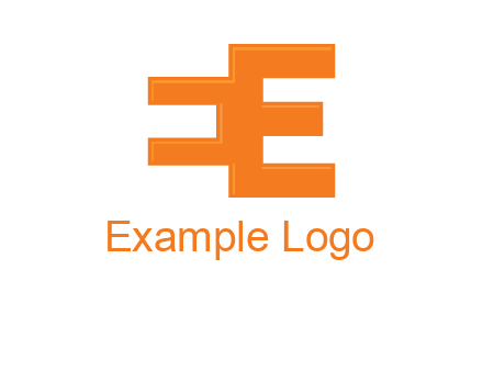 negative spacing letter E from letter E