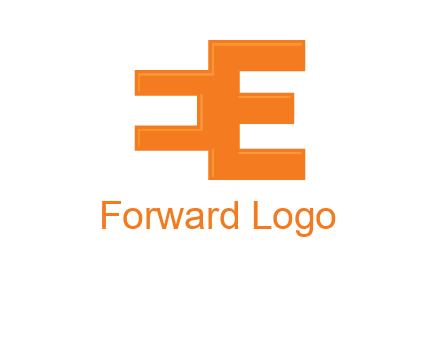 negative spacing letter E from letter E