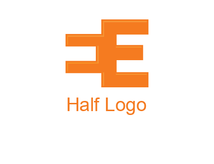 negative spacing letter E from letter E