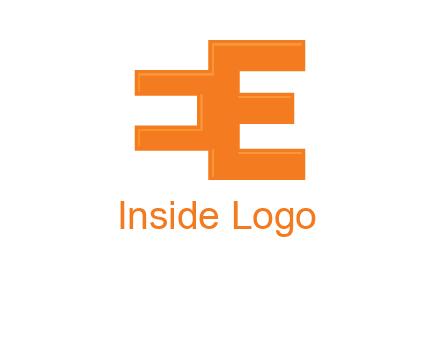 negative spacing letter E from letter E