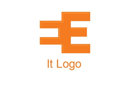 negative spacing letter E from letter E