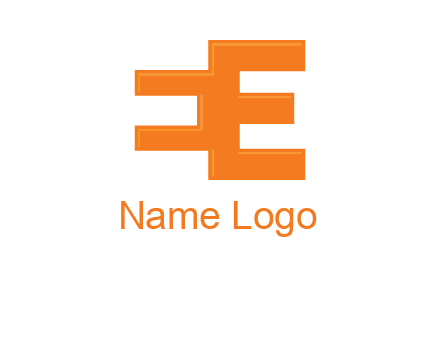 negative spacing letter E from letter E