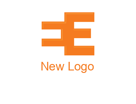 negative spacing letter E from letter E