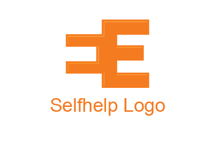 negative spacing letter E from letter E