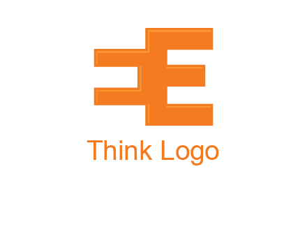 negative spacing letter E from letter E