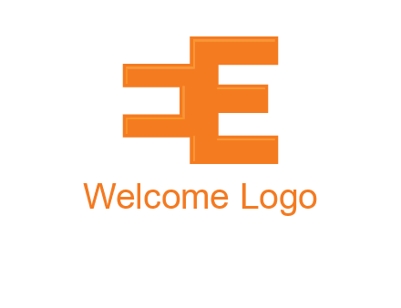 negative spacing letter E from letter E