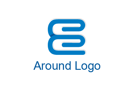 line art spiral letter Es
