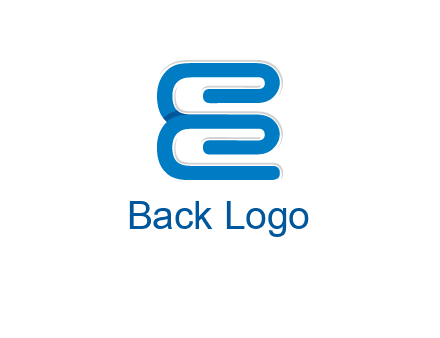 line art spiral letter Es