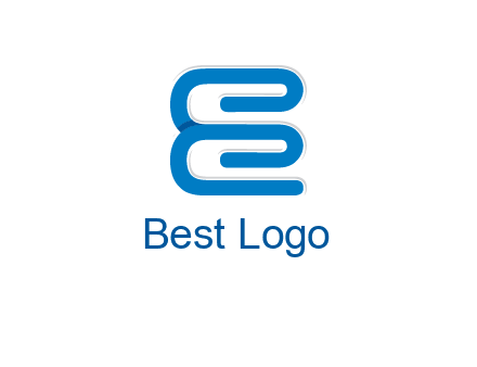 line art spiral letter Es