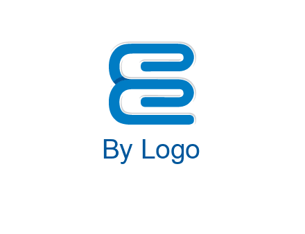 line art spiral letter Es