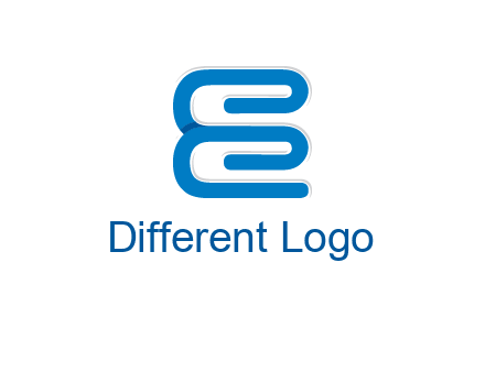 line art spiral letter Es