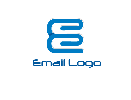 line art spiral letter Es