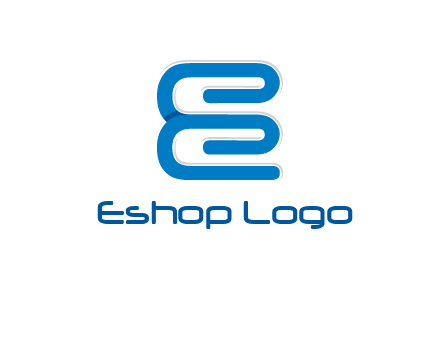 line art spiral letter Es