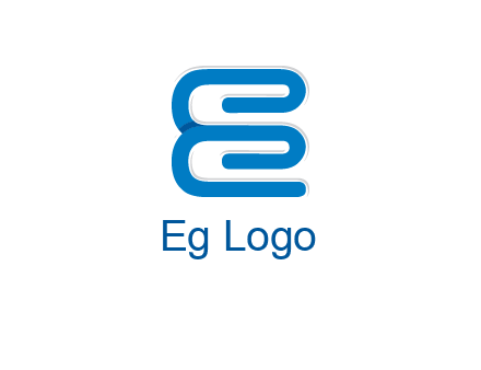line art spiral letter Es
