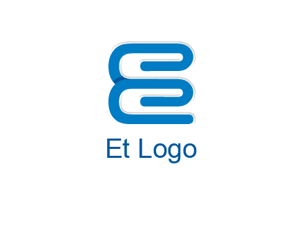 line art spiral letter Es