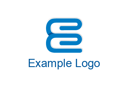 line art spiral letter Es