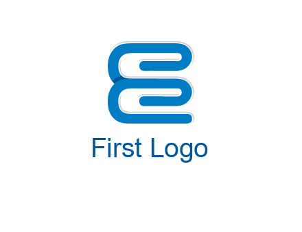 line art spiral letter Es