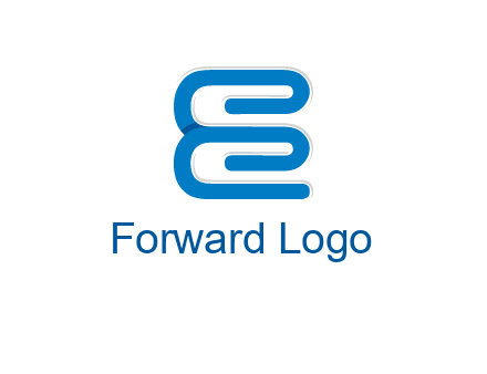 line art spiral letter Es