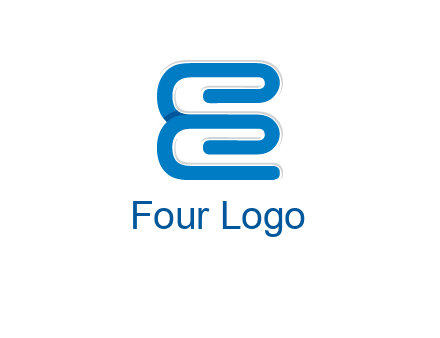 line art spiral letter Es