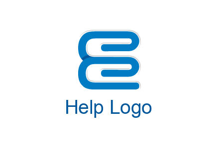 line art spiral letter Es