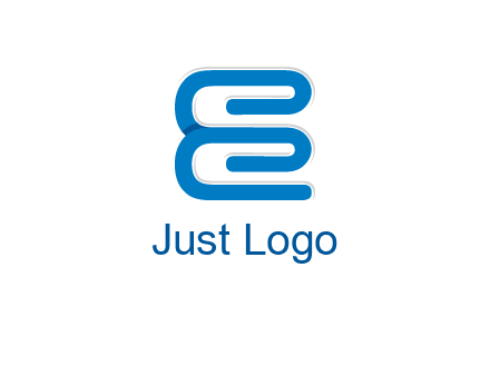 line art spiral letter Es