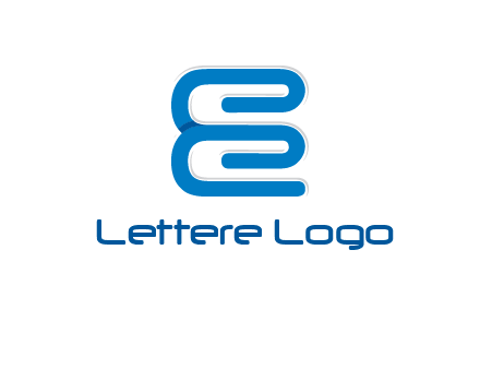 line art spiral letter Es