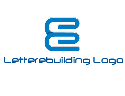 line art spiral letter Es