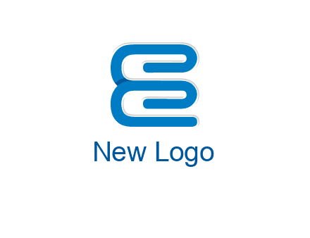 line art spiral letter Es
