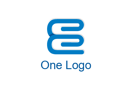 line art spiral letter Es