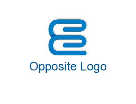 line art spiral letter Es