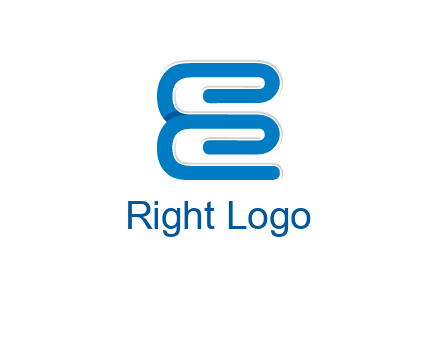 line art spiral letter Es