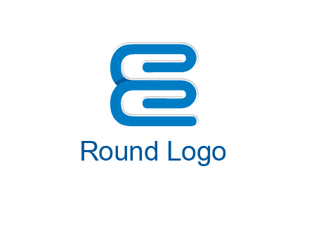 line art spiral letter Es