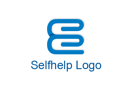 line art spiral letter Es
