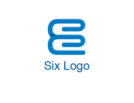 line art spiral letter Es