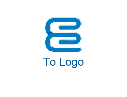 line art spiral letter Es