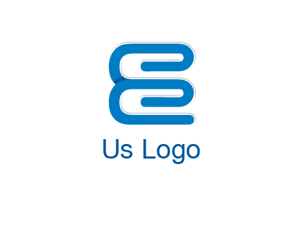 line art spiral letter Es