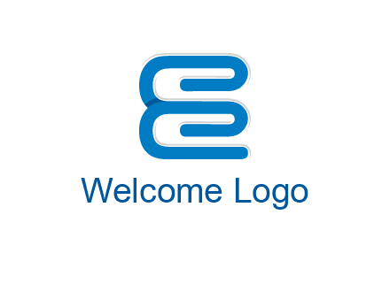 line art spiral letter Es