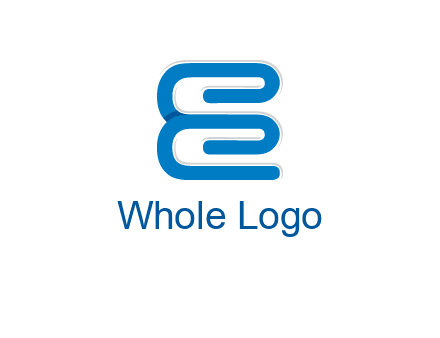 line art spiral letter Es