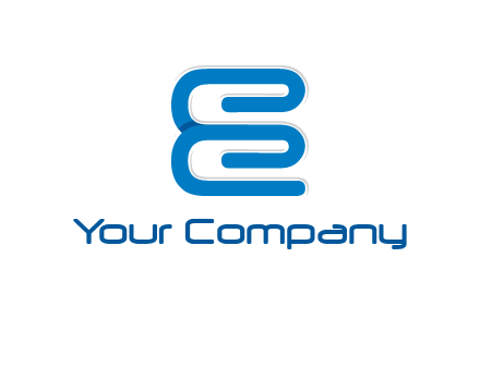 line art spiral letter Es