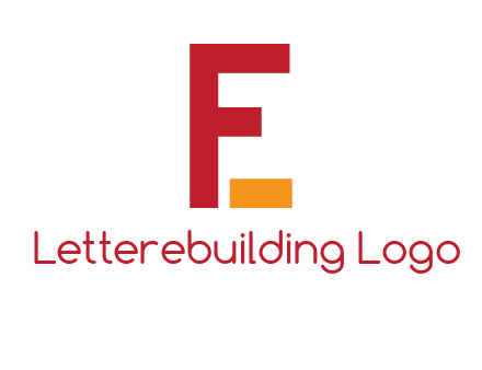letter F with block forming letter E