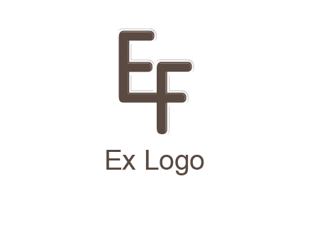 letter E joined to letter F