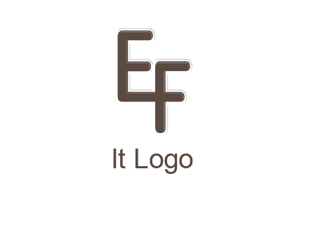 letter E joined to letter F