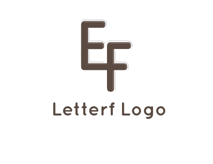 letter E joined to letter F