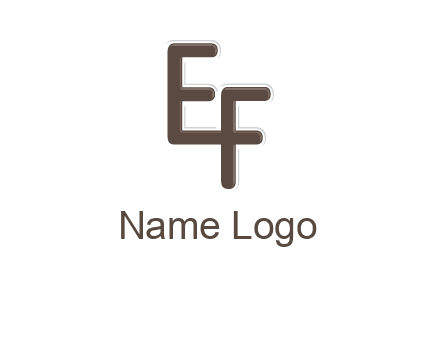 letter E joined to letter F