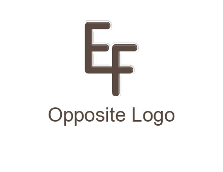 letter E joined to letter F