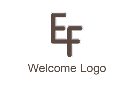 letter E joined to letter F