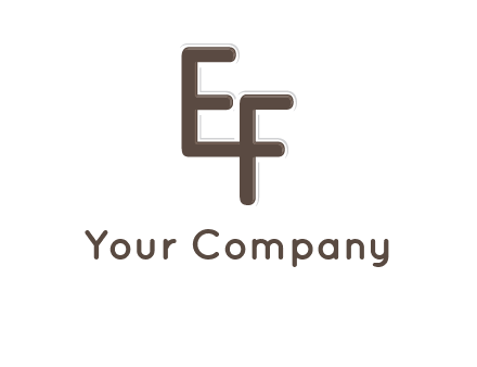 letter E joined to letter F