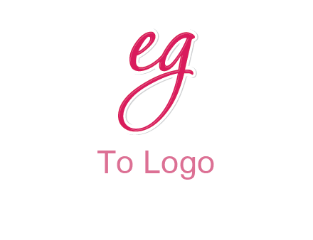letter E and letter G joined together